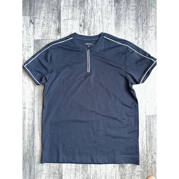 Kenneth Cole Essential Wear Quarter-Zip Sweatshirt Black - Picture 2 of 5